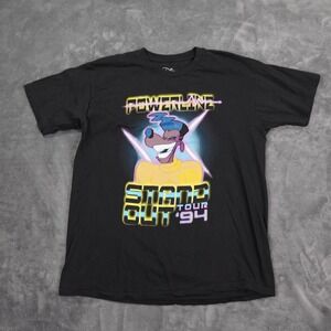 Disney Goofy Powerline Stand Out Tour 94 Graphic‎ T Shirt Black Size L